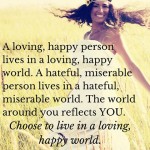 loving happy person quote